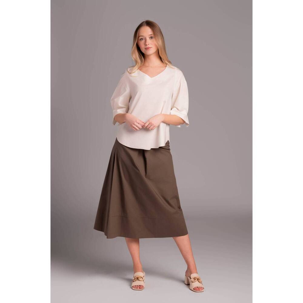 NEW SUSANNE BOMMER cotton v-neck top in jasmin